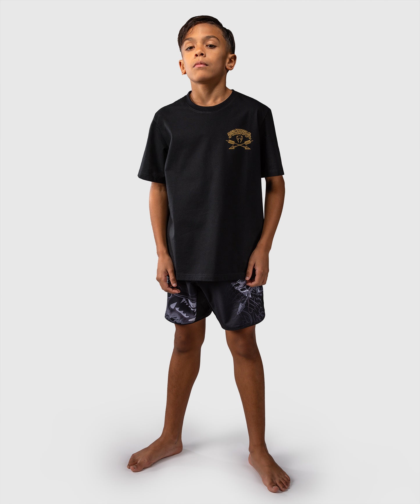 Venum Wolf Atak Camiseta Para Niños – Negro/Gris