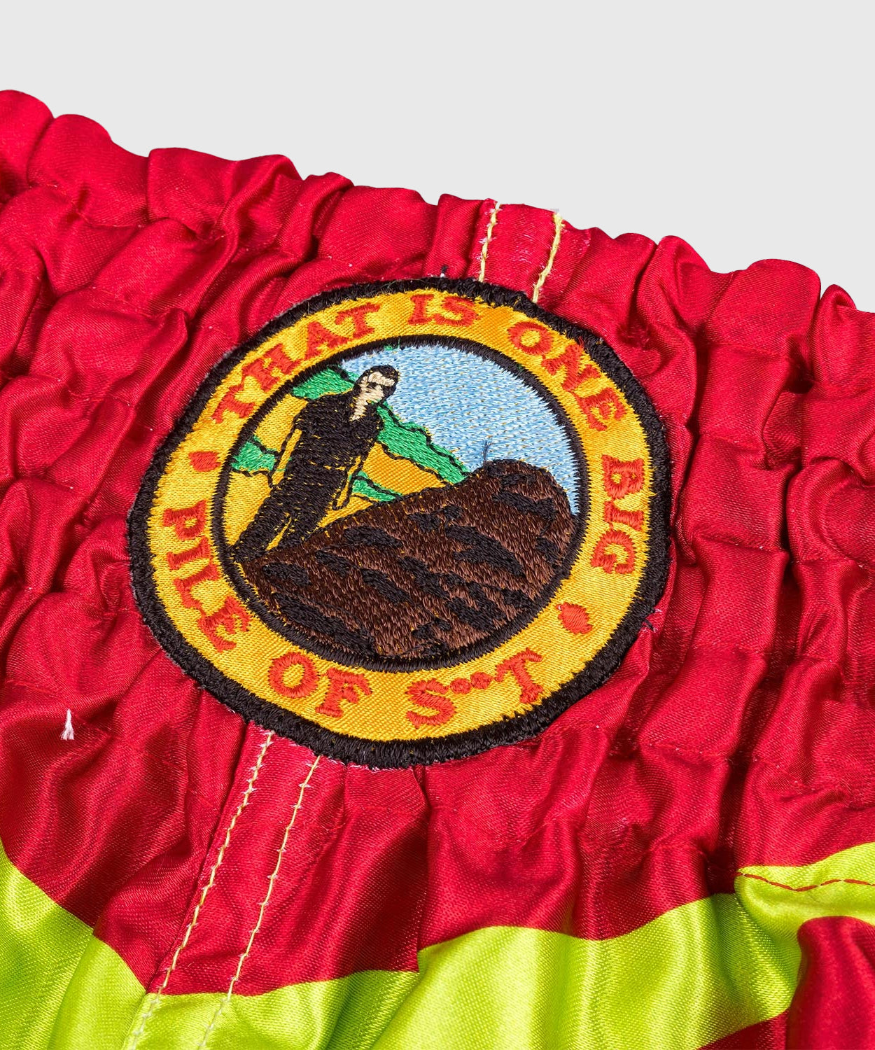 Short De Muay Thai 8 Weapons Jurassic - Vert/Rouge