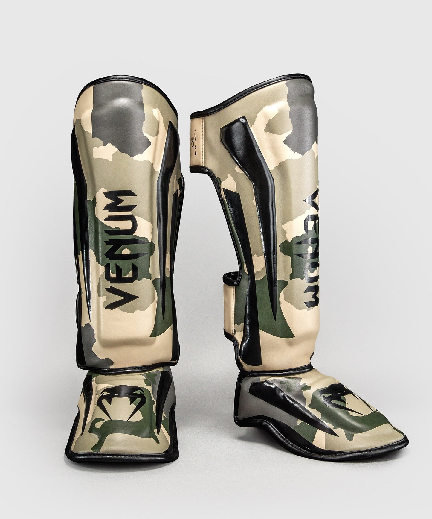 Venum Elite Schienbeinschoner - Khaki/Cremeweiß