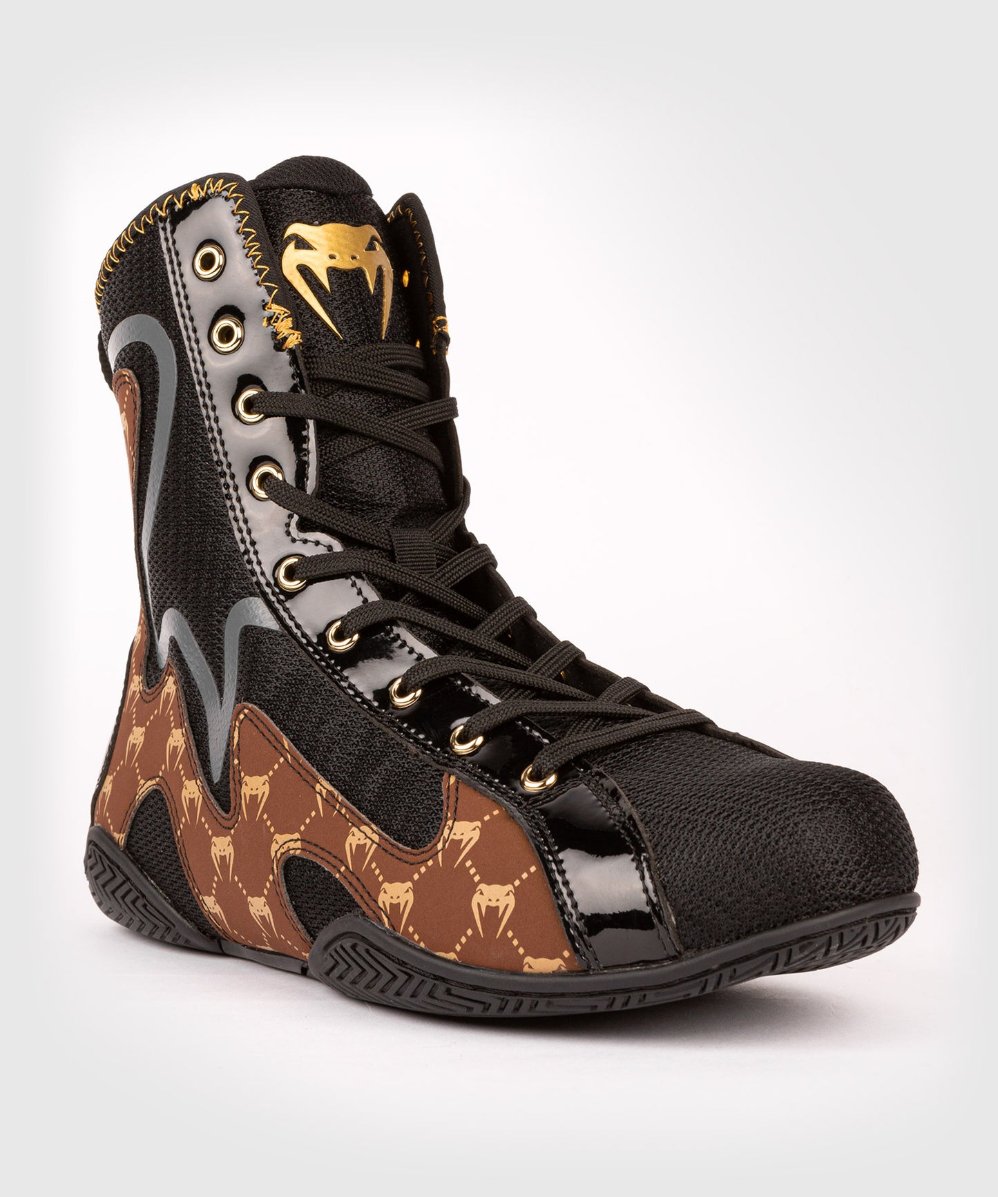Chaussures de Boxe Venum Elite Evo Monogram - Noir/Marron