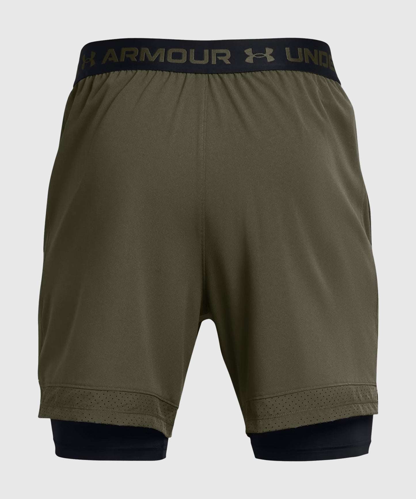 Short 2 En 1 Under Armour Ua Vanish Woven - Kaki/Noir