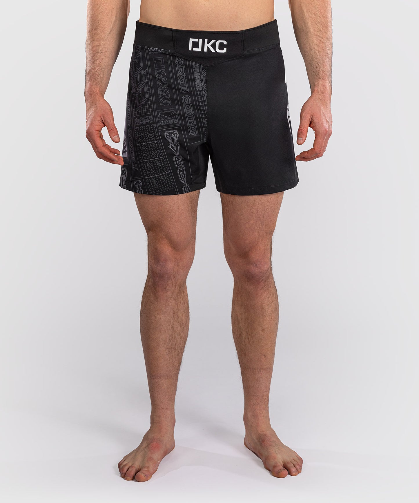 Karate Combat by Venum Fight Shorts - Black/Grey