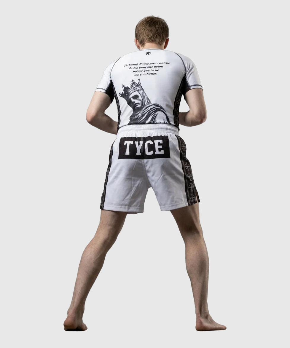 Rashguard TYCE CULTURE OF WAR Baudouin IV - Blanc