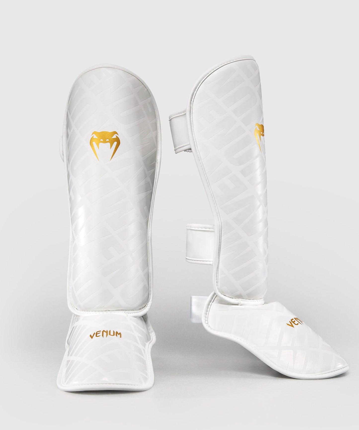 Venum Contender 1.5 XT 3D Shin Guards - White/Gold