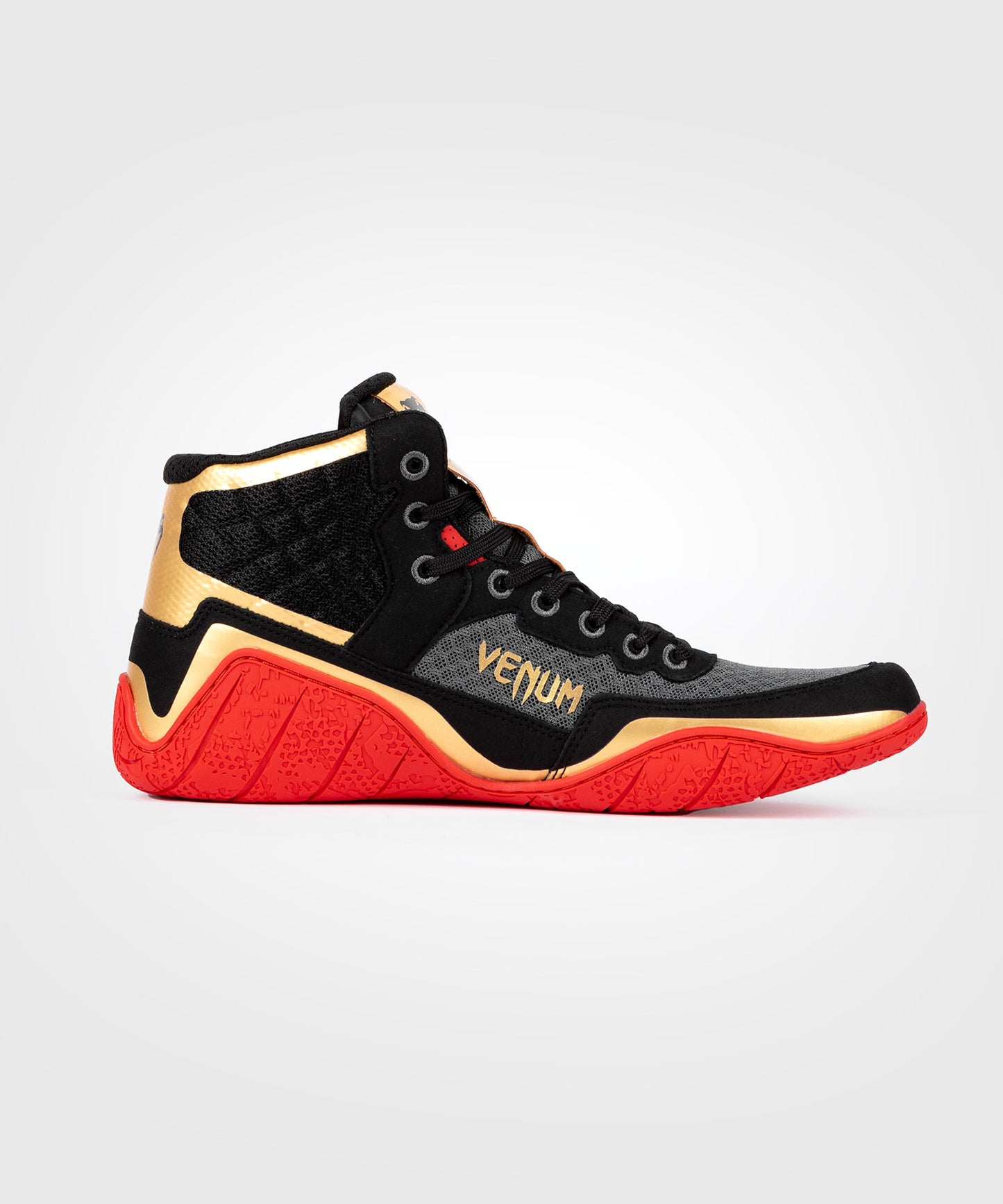 Chaussures de lutte Venum Elite - Noir/Or/Rouge
