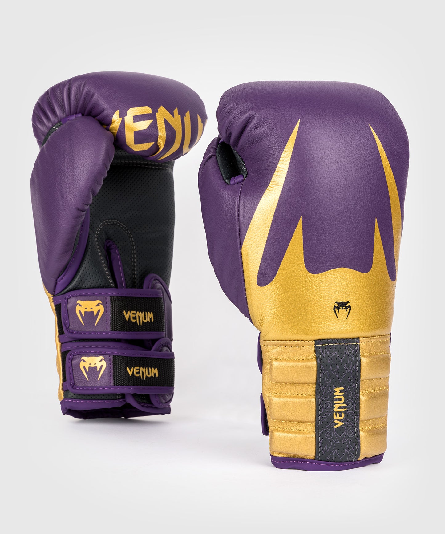Gants de boxe Venum Reverso - Violet foncé/ Or