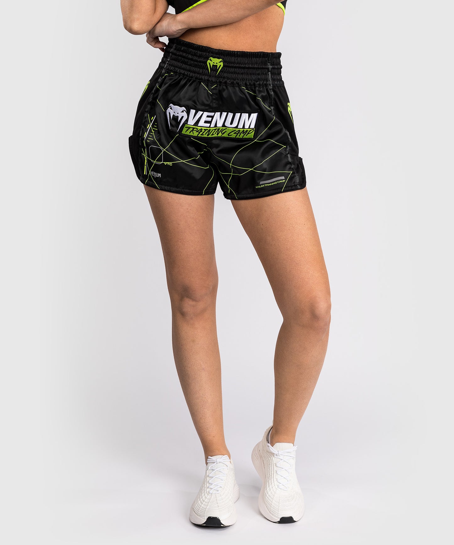 Venum Training Camp 4.0 Muay Thai Shorts - Schwarz/Neongrün