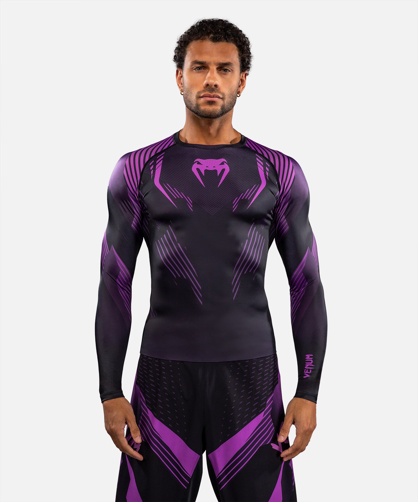 Venum No-Gi 6.0 Rashguard Manga Larga - Negro/Morado