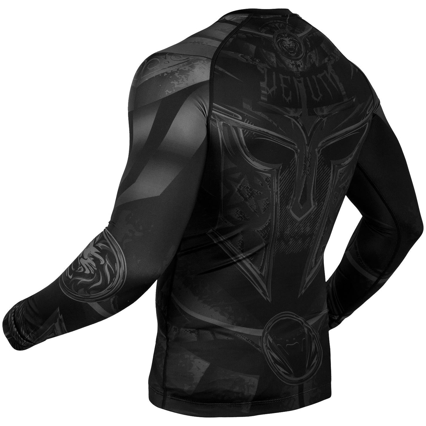 Rashguard Venum Gladiator 3.0 Long Sleeve - Black/Black - Exclusive