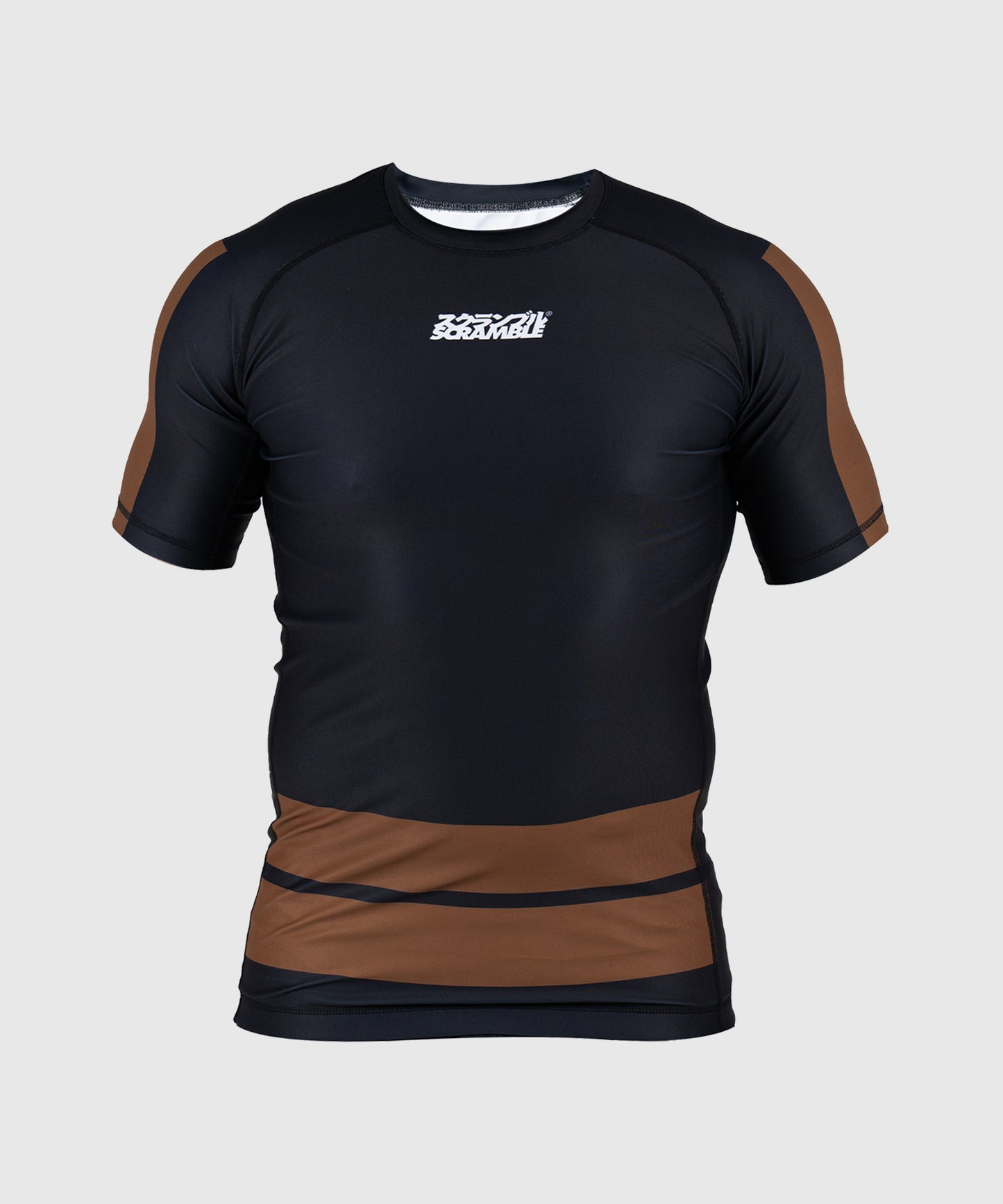 Rashguard Mit Kurzen Ärmeln Scramble Ranked - Braun