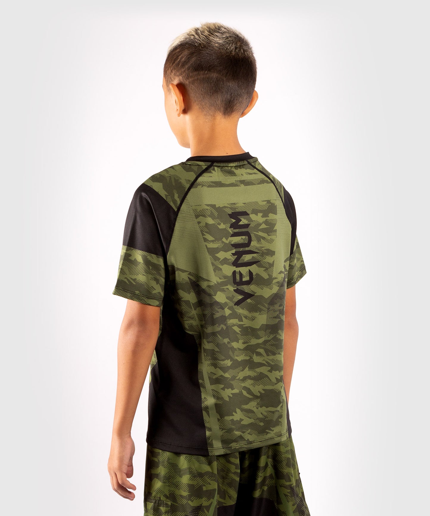 Venum Trooper DryTech Kinder T-Shirt - Forest Camo/Schwarz