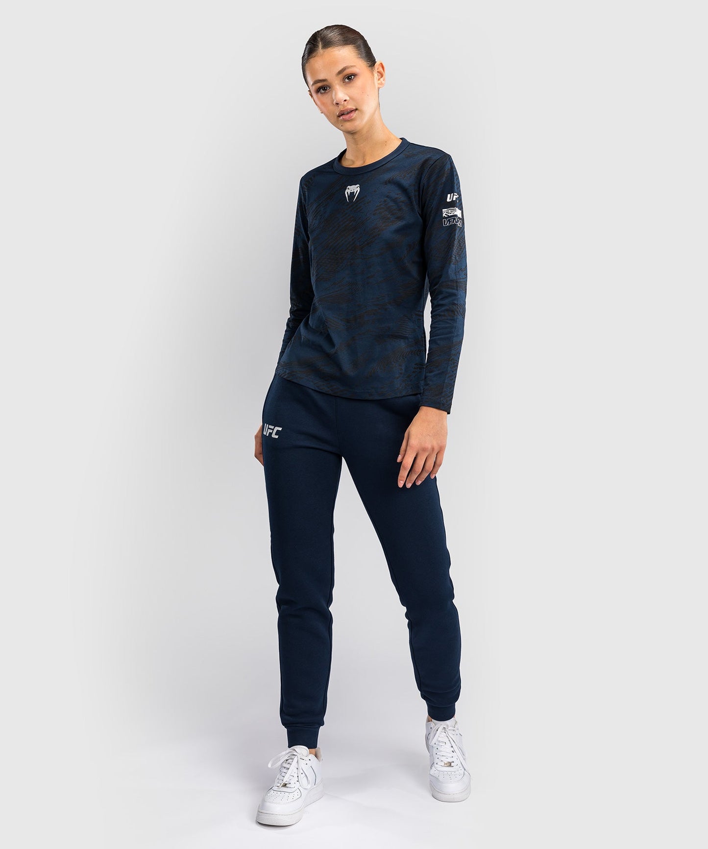 UFC Fusion by Venum Fight Week Women's Long Sleeve Cotton T-Shirt - Ocean Blue