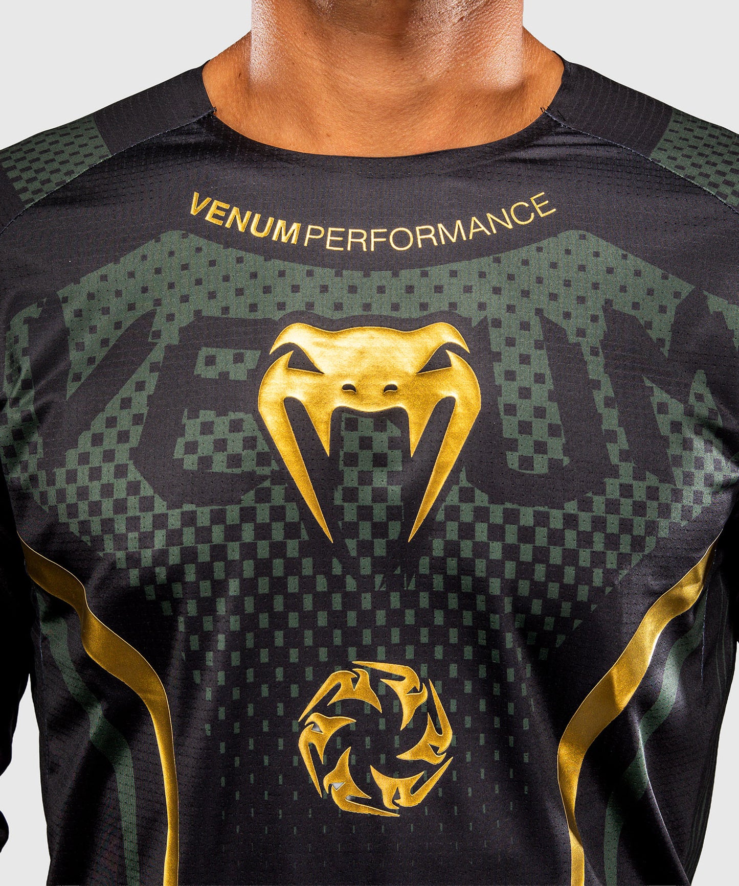 Venum MX Challenger Maglia da Motocross - Nero/Verde/Oro