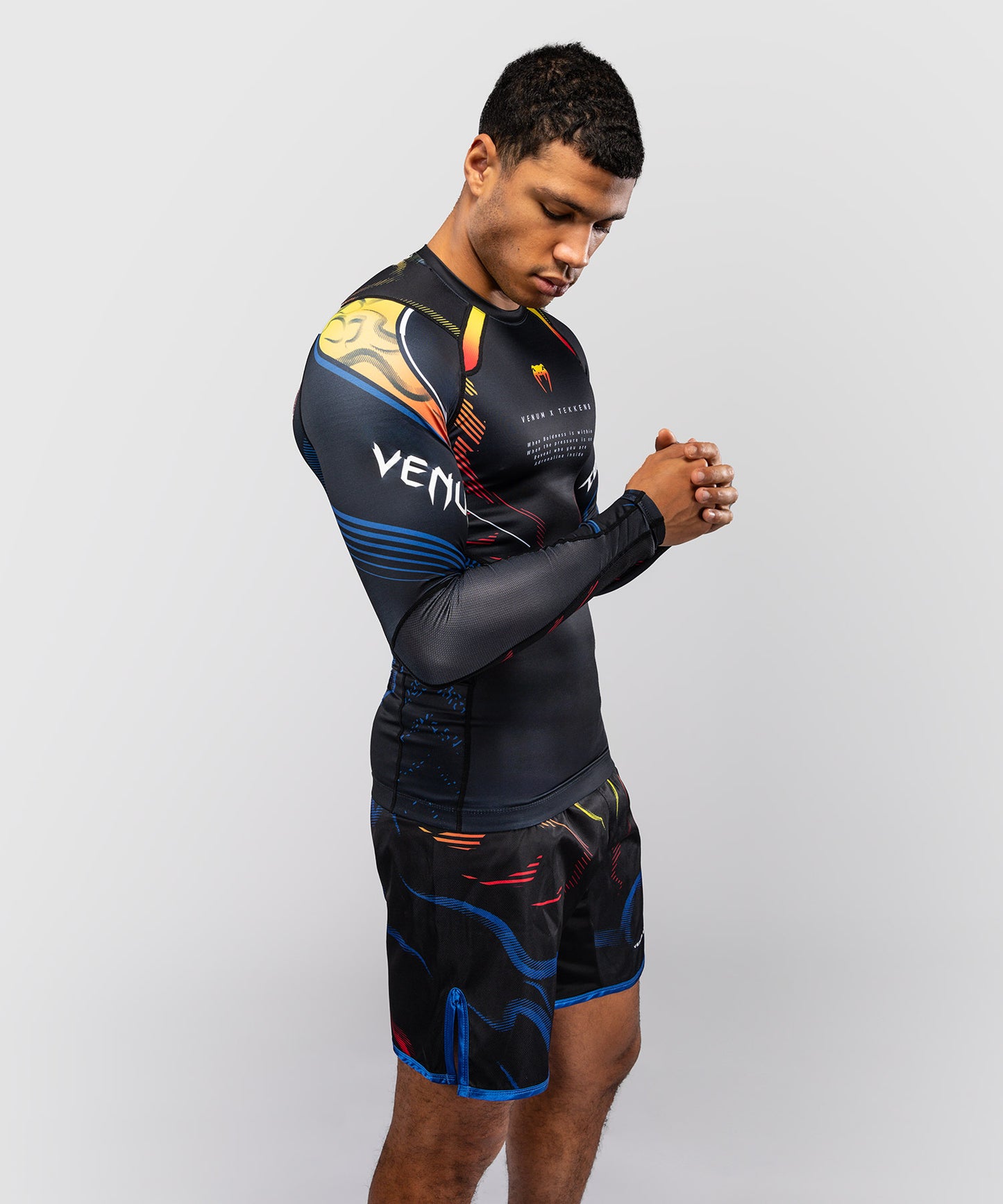 Venum x TEKKEN 8 Long Sleeve Rashguard - Yoshimitsu - Black/Orange