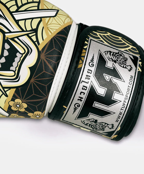 Tuff The White Oni Boxing Gloves - Beige/White