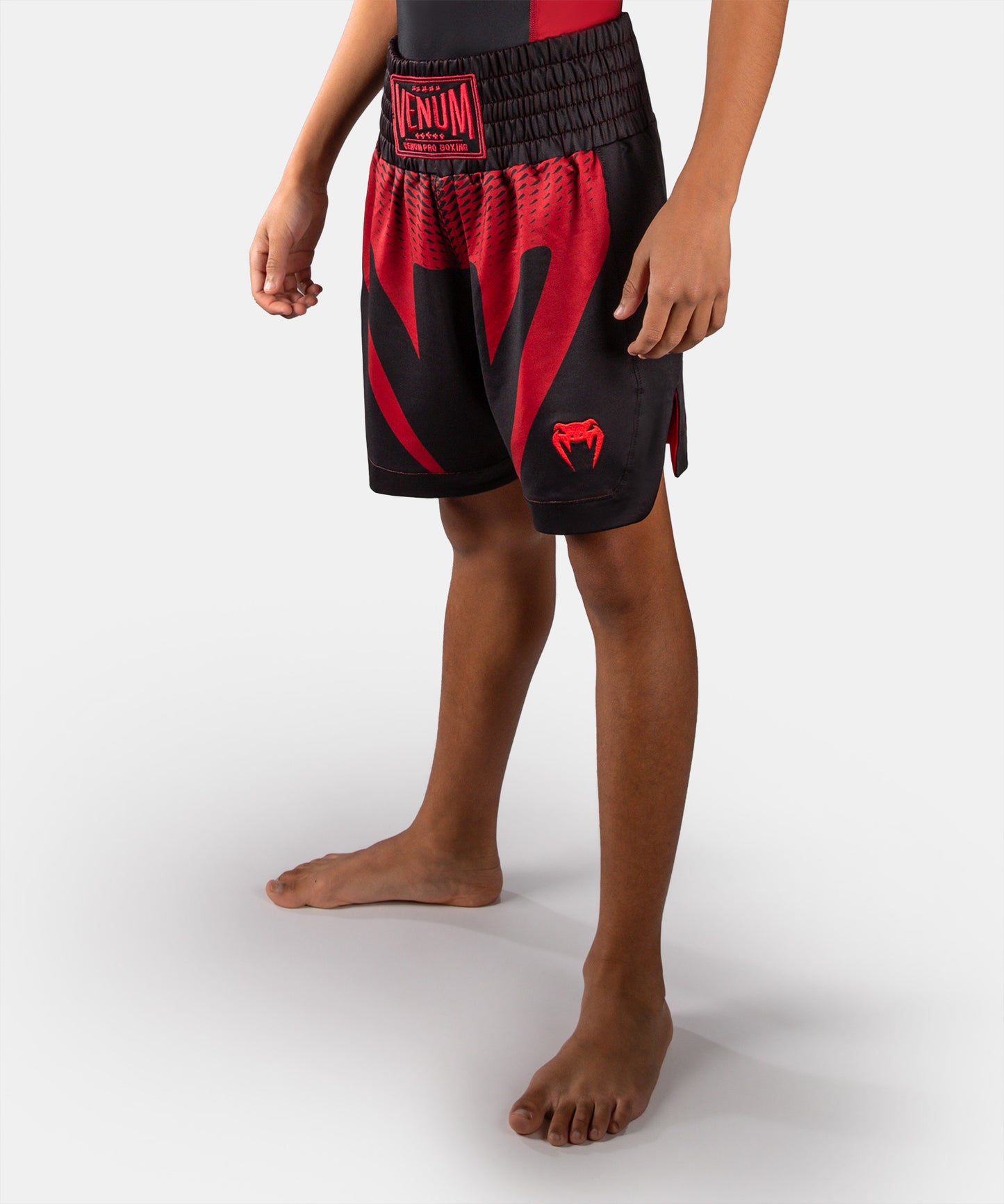 Short de Boxe Pour Enfant Venum Attack - Noir/Rouge