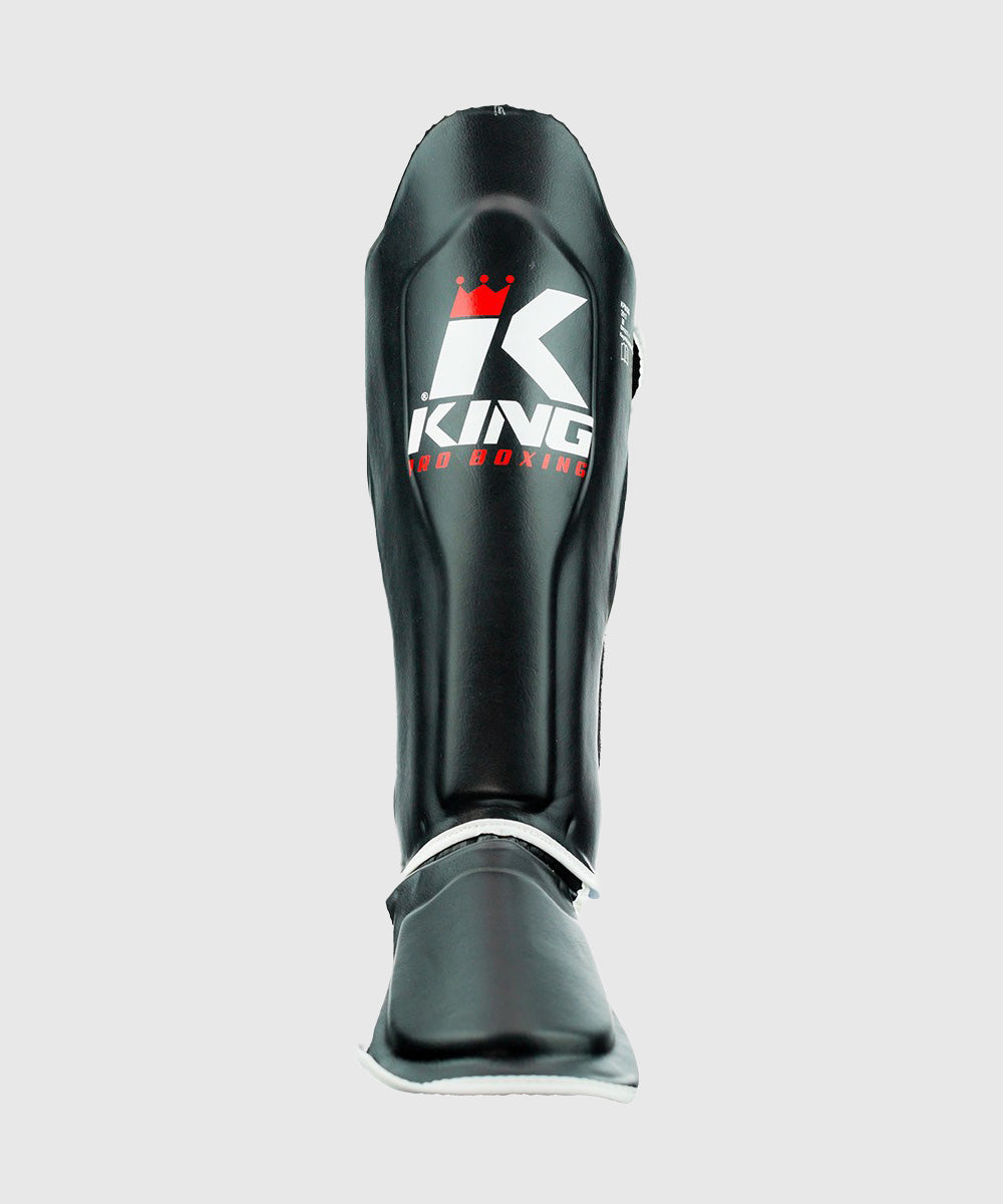 King Pro Boxing Shin Guards - Black/White