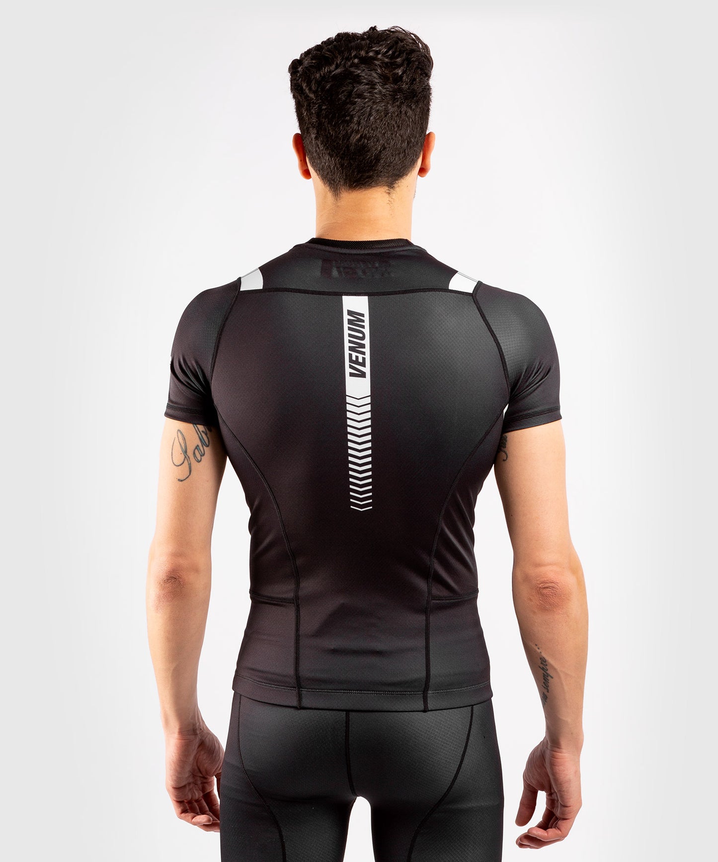 T-shirt a compressione Venum No Gi 3.0 - Maniche corte - Nero/Bianco