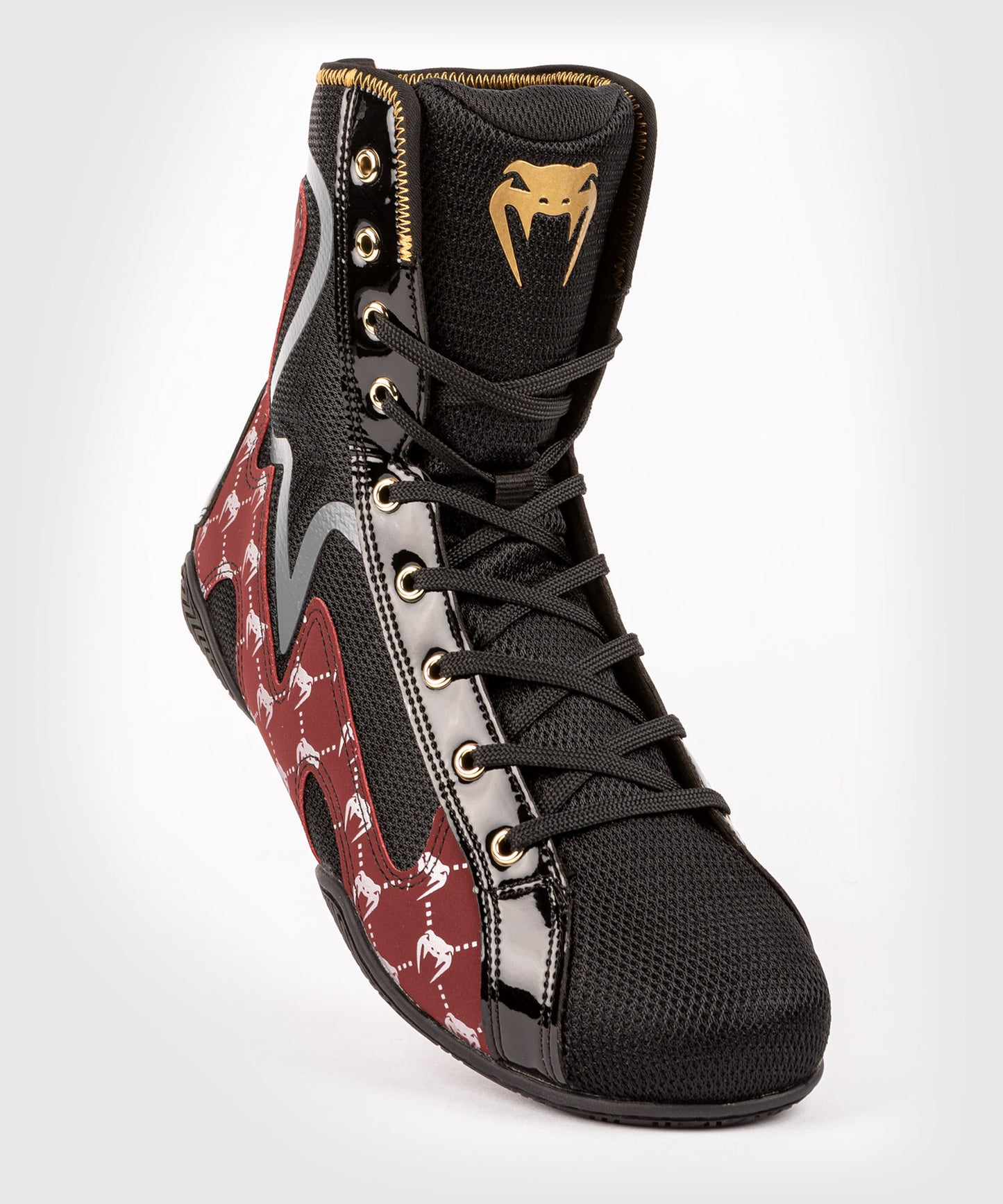 Venum Elite Evo Monogram Boxing Schuh - Schwarz/Bordeaux