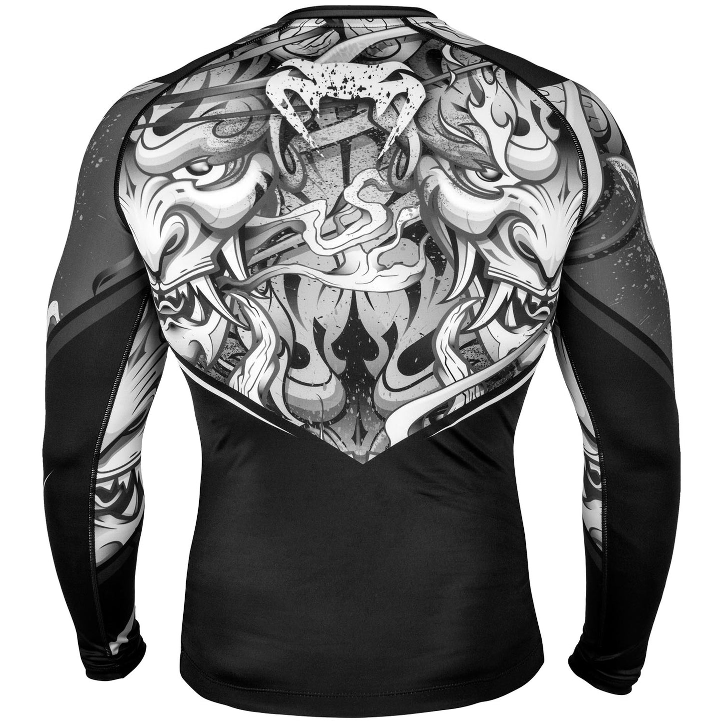 Rashguard Venum Devil - Manches longues - Blanc/Noir