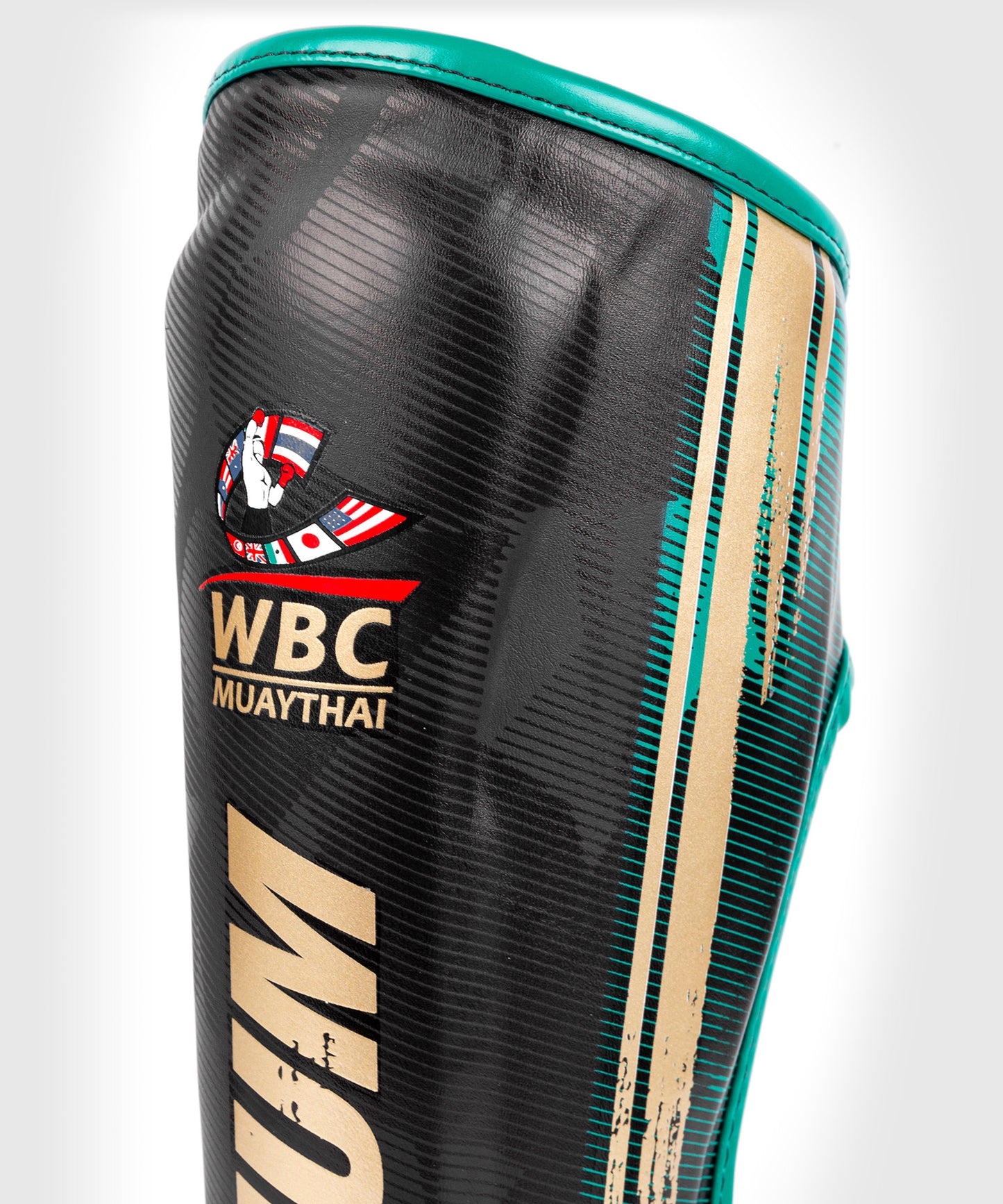Venum WBC Muay Thai Shin Guards - Black/Green