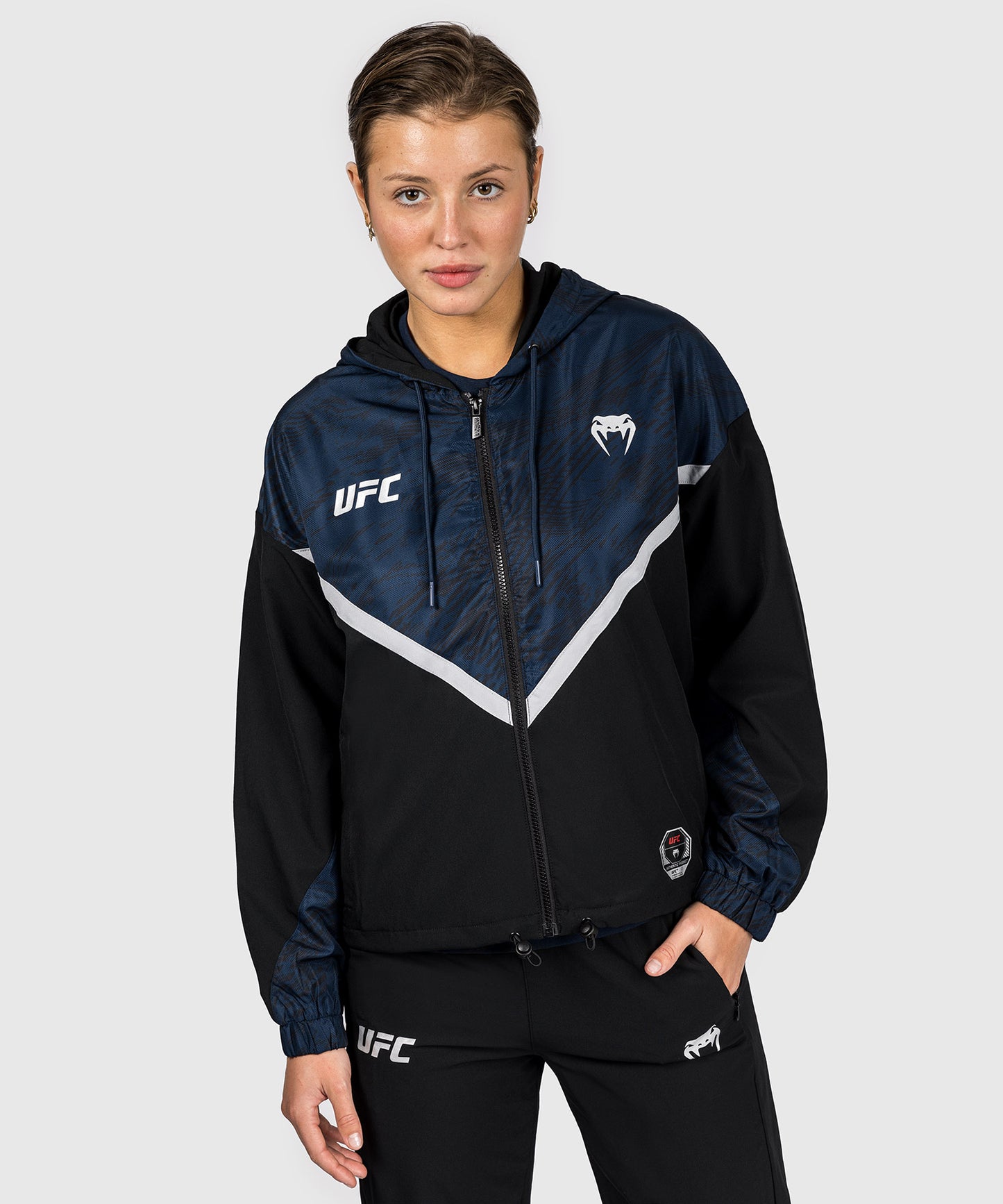 Veste à Capuche Zippé pour Femmes UFC Fusion by Venum Fight Week - Bleu Océanique
