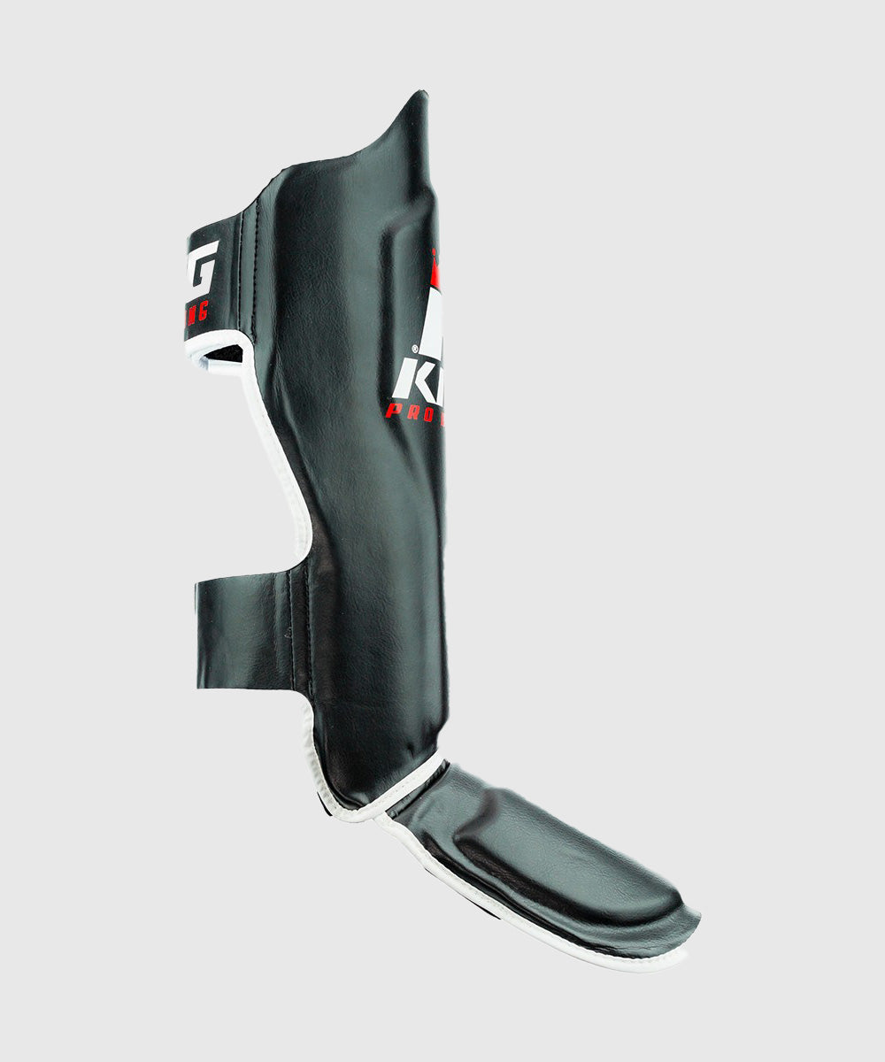 King Pro Boxing Shin Guards - Black/White