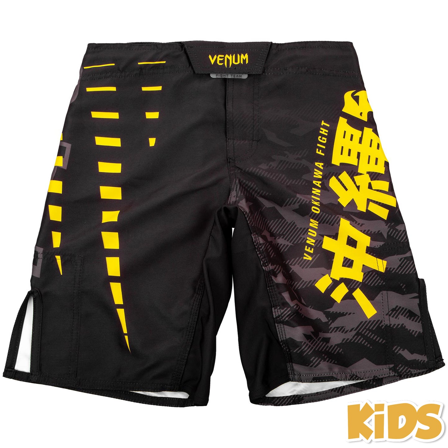 Venum Okinawa 2.0 Kids Fightshorts - Black/Yellow - Exclusive