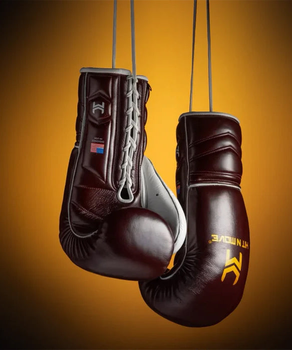 Hit N Move Vector™ Guantes de Boxeo con Cordones - Burdeos
