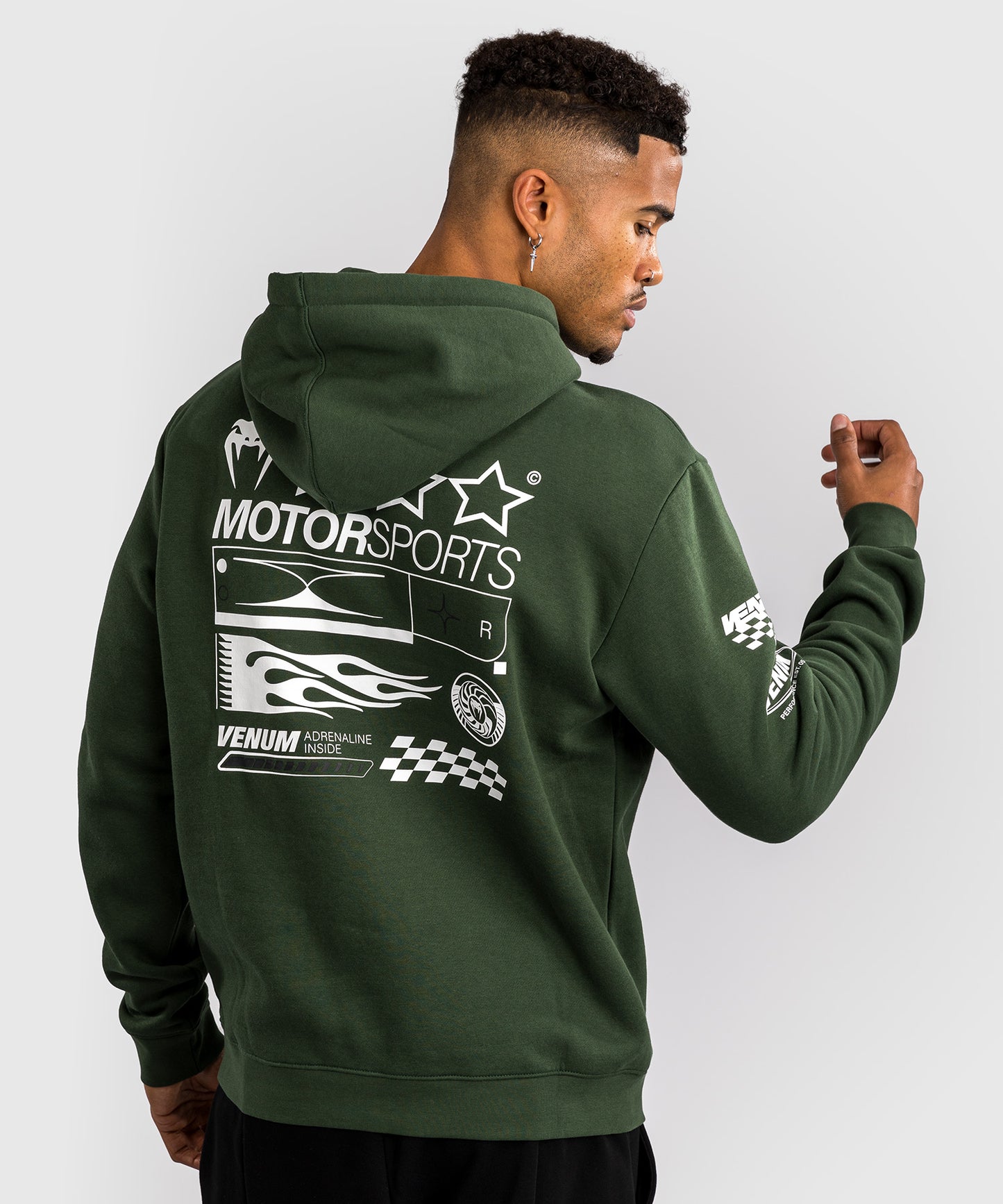 Venum Motorsport Hooded Sweatshirt - Deep Forest