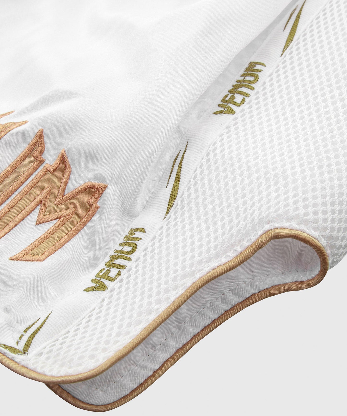 Venum Giant Muay Thai Short - White/Gold - Exclusive
