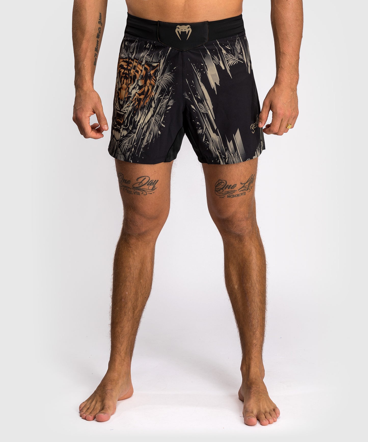 Venum Tiger Pantaloni da Combattimento da Uomo - Nero/Arancione Neon