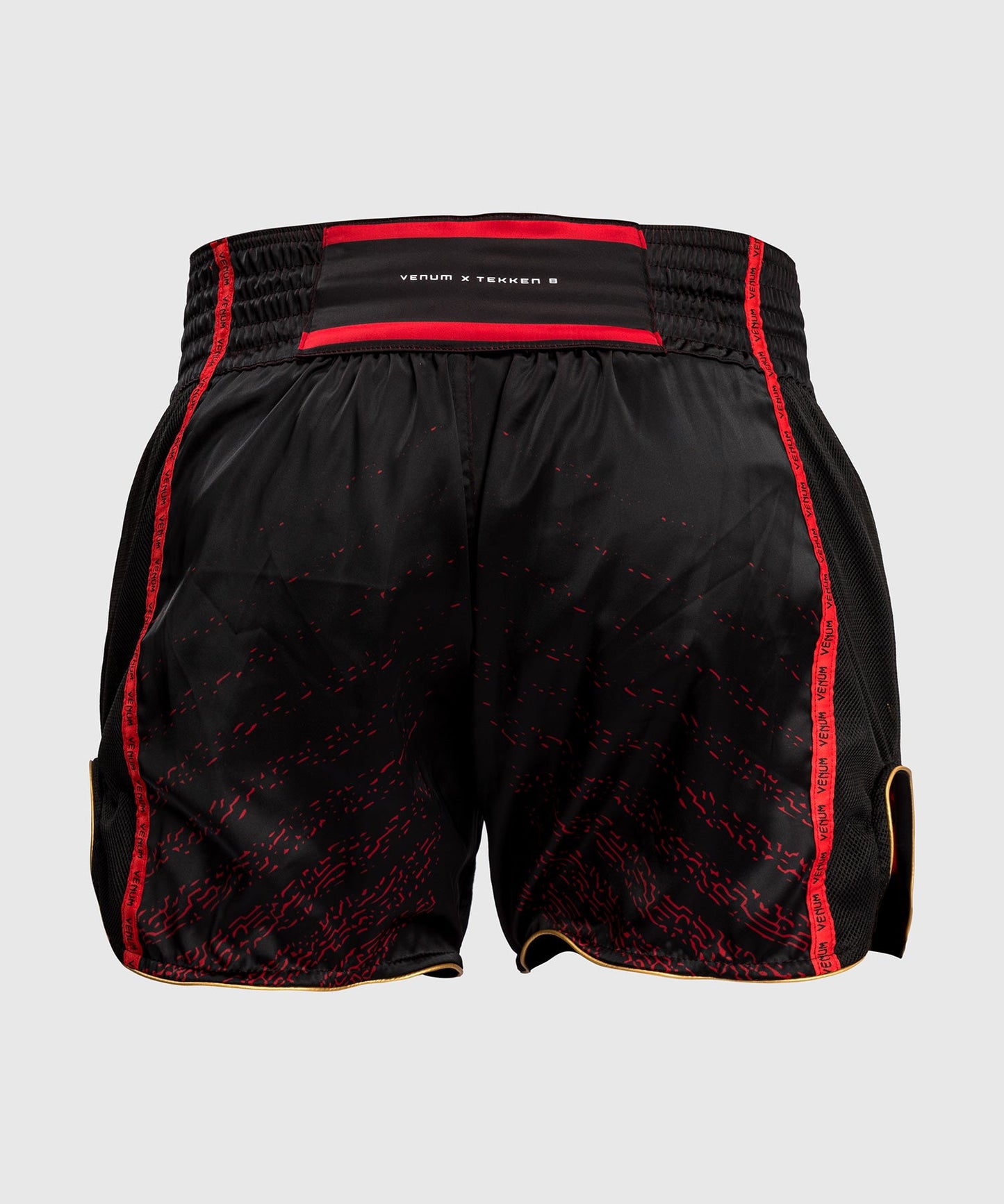 Venum x Tekken 8 Muay Thai Shorts - Marshall Law - Black/Red/Gold