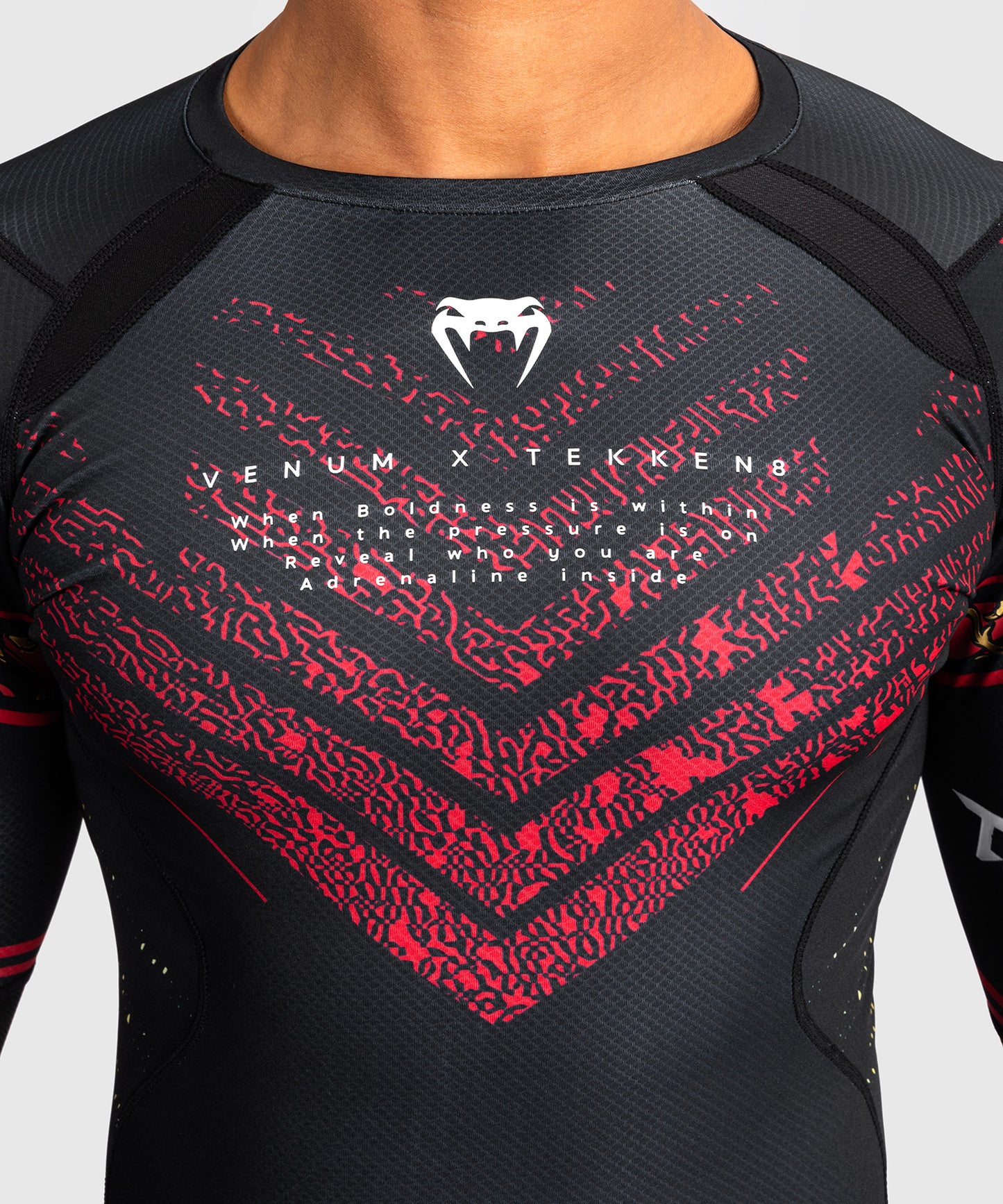 Rashguard Venum x Tekken 8 - Marshall Law - Black/Red/Gold