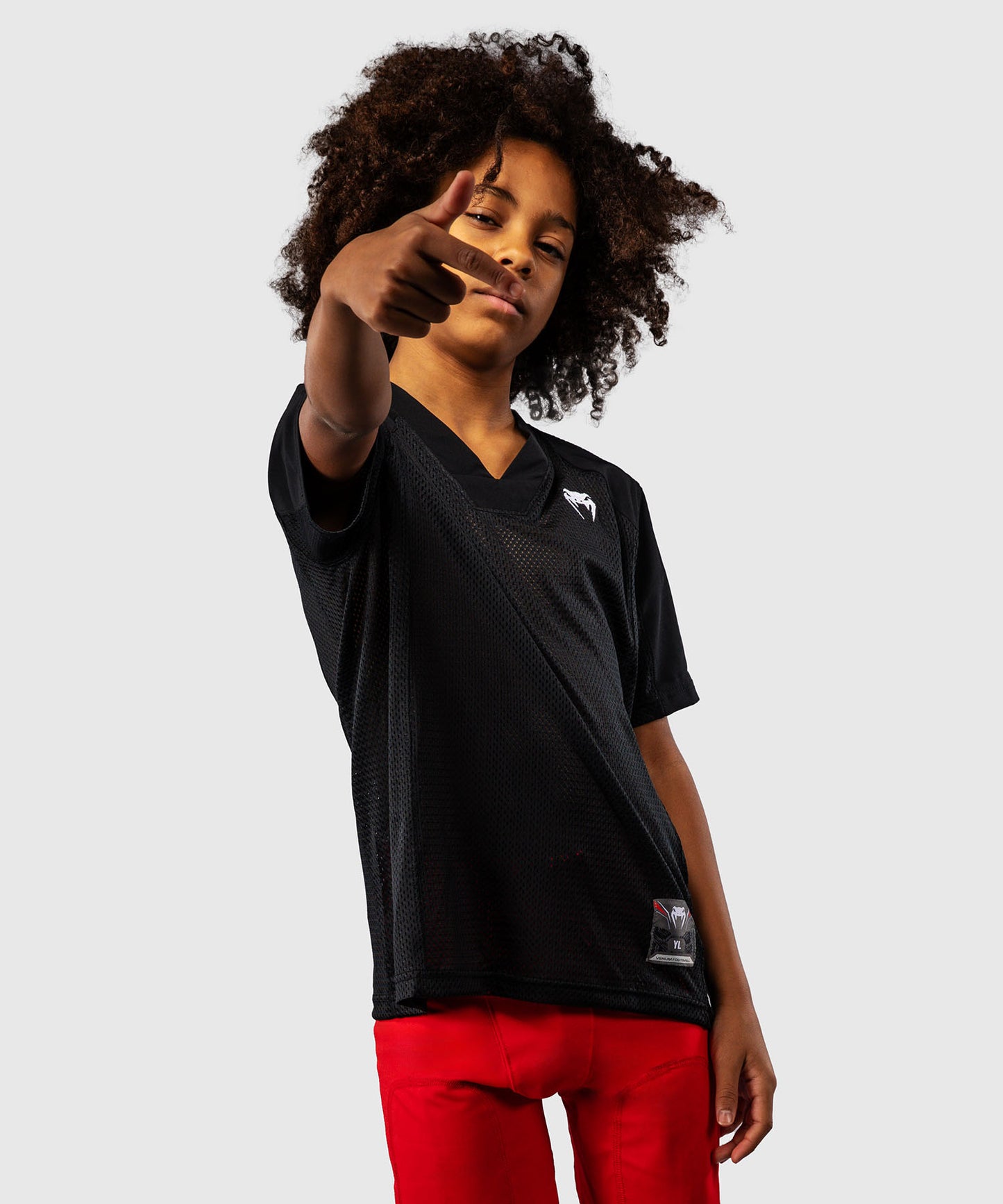Venum Elite Fußball Kurzarmtrikot für Kinder - Schwarz