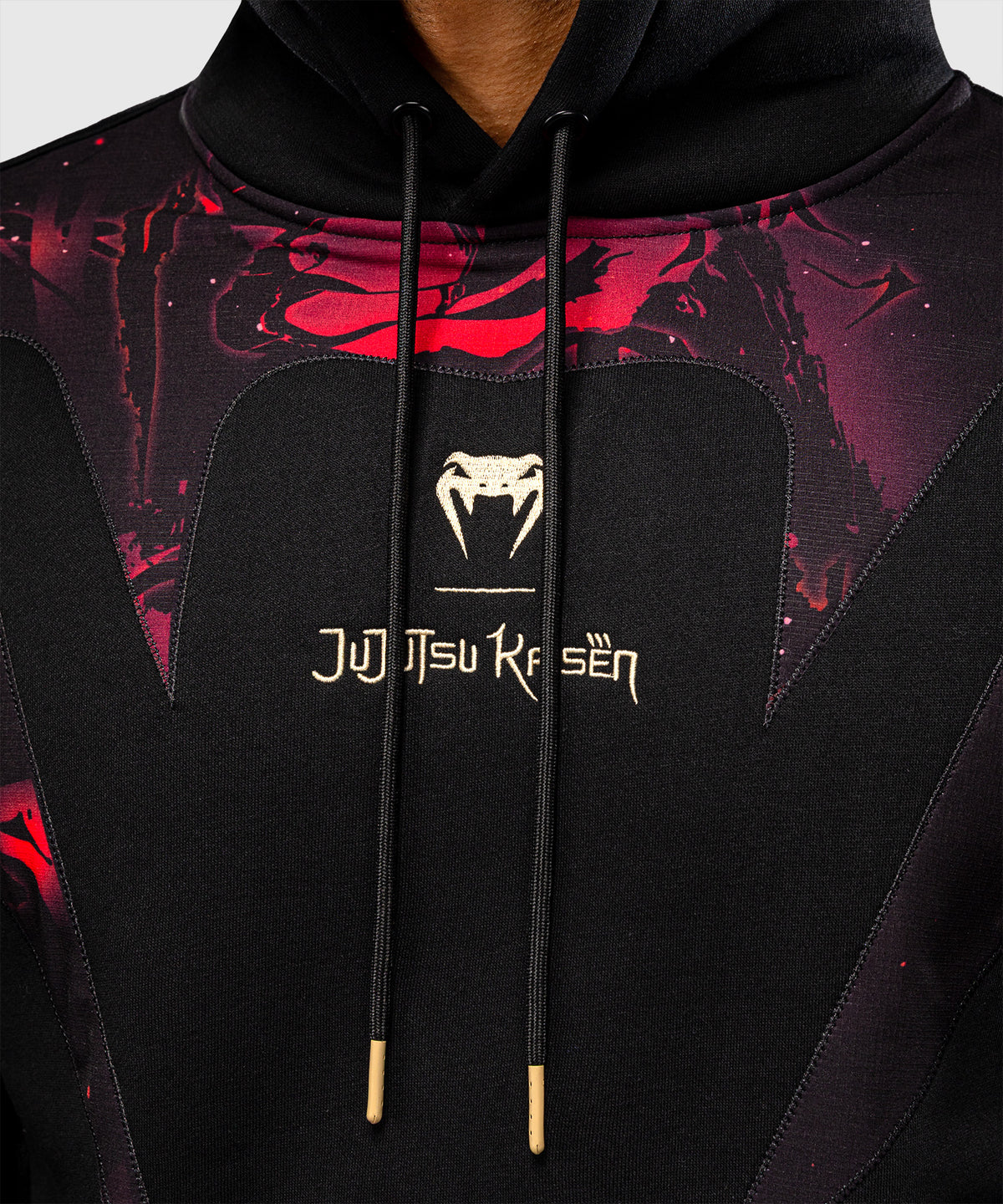 Jujutsu Kaisen x Venum Itadori Sudadera con Capucha  – Negro/Rojo
