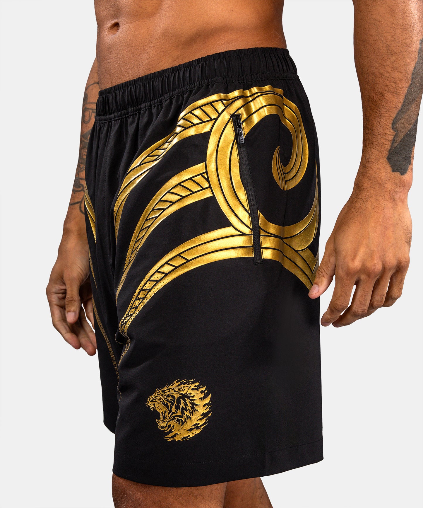 Venum x Mike Tyson Tiger Pantalón Corto de Entrenamiento Tiger - Negro/Oro