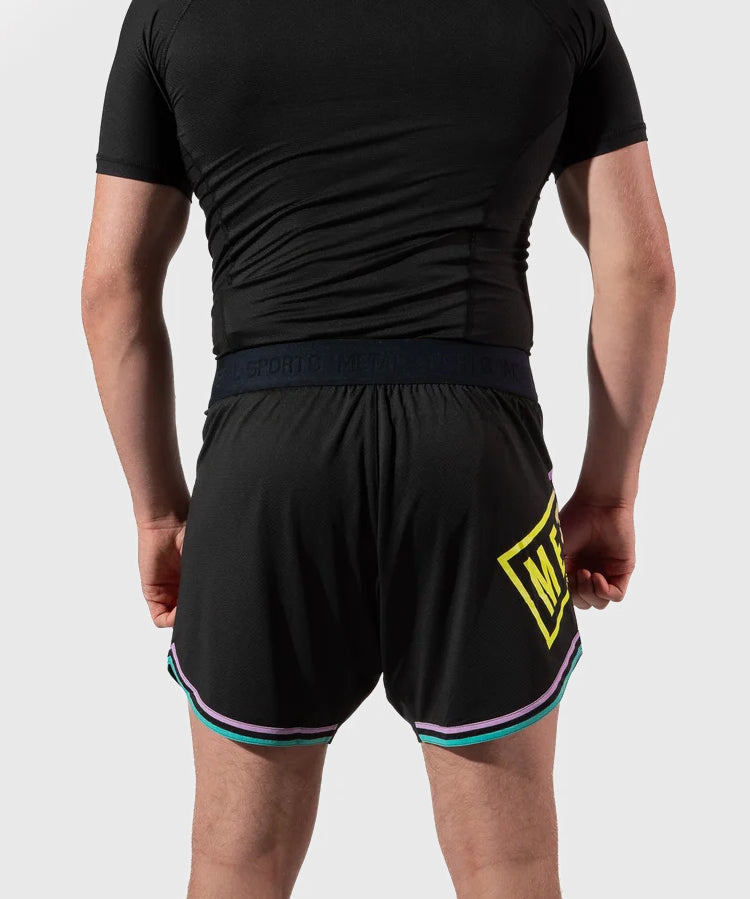 Metal Boxe Post Cutting Treats Fight Shorts - Black