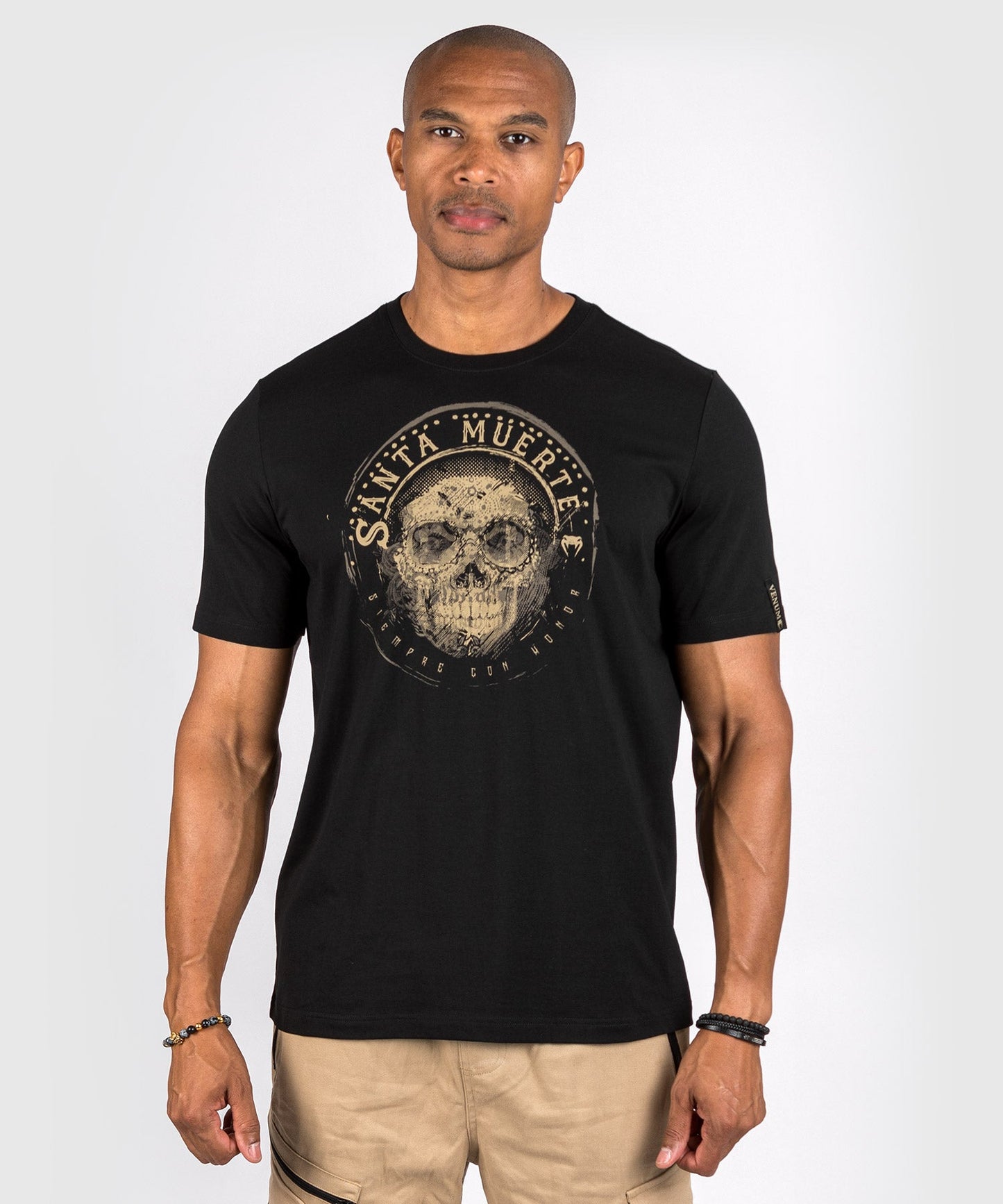 Santa Muerte Dark Side Venum T-shirt - Black/Brown