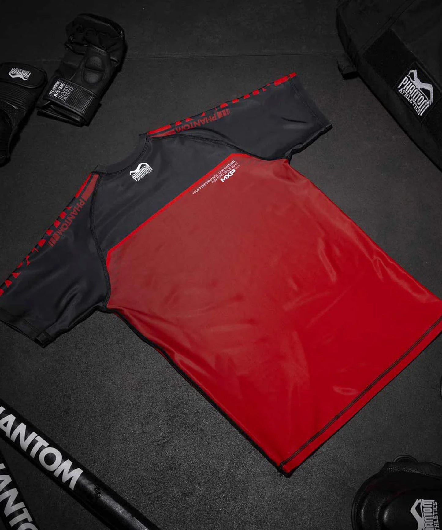 Phantom Athletics Evo Apex Rashguard - Schwarz/Rot
