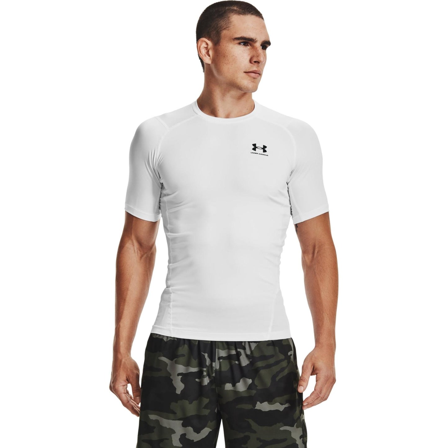 T-shirt Under Armour HeatGear® Armour - Manches Courtes - Blanc