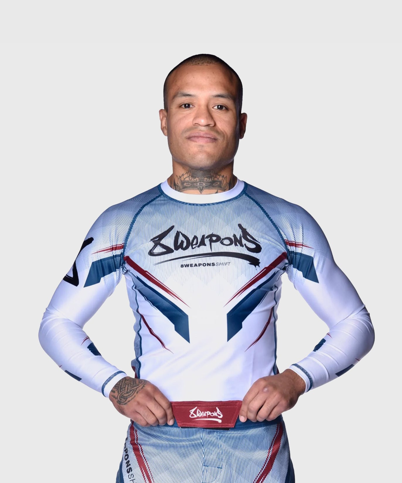 Venum Shift Rashguard – Weiß/Blau/Rot