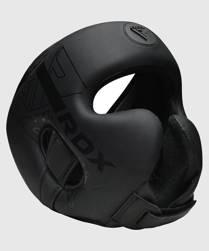 RDX F6 Boxing Helmet - Black/Black