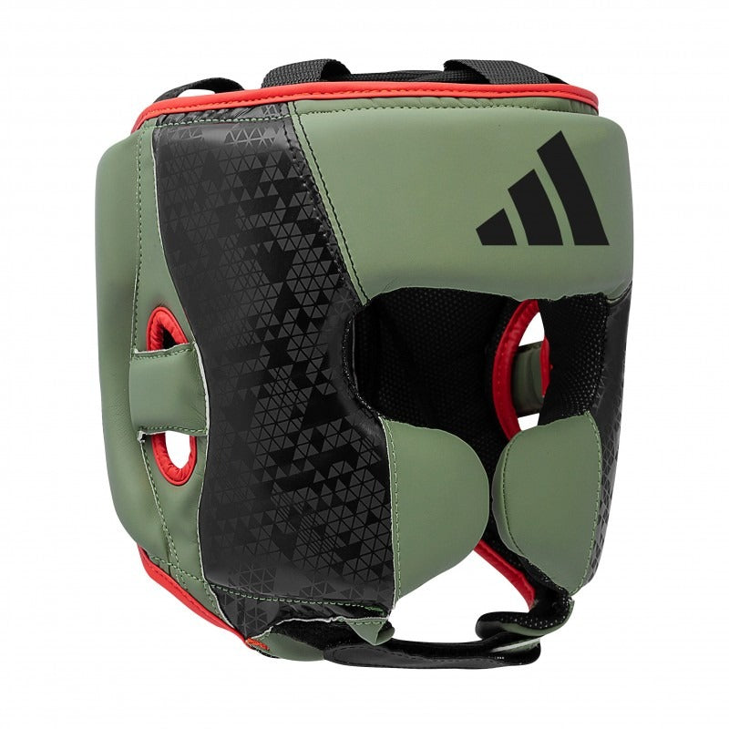 Adidas Hybrid Combat 50 Casco de Boxeo - Caqui/Negro