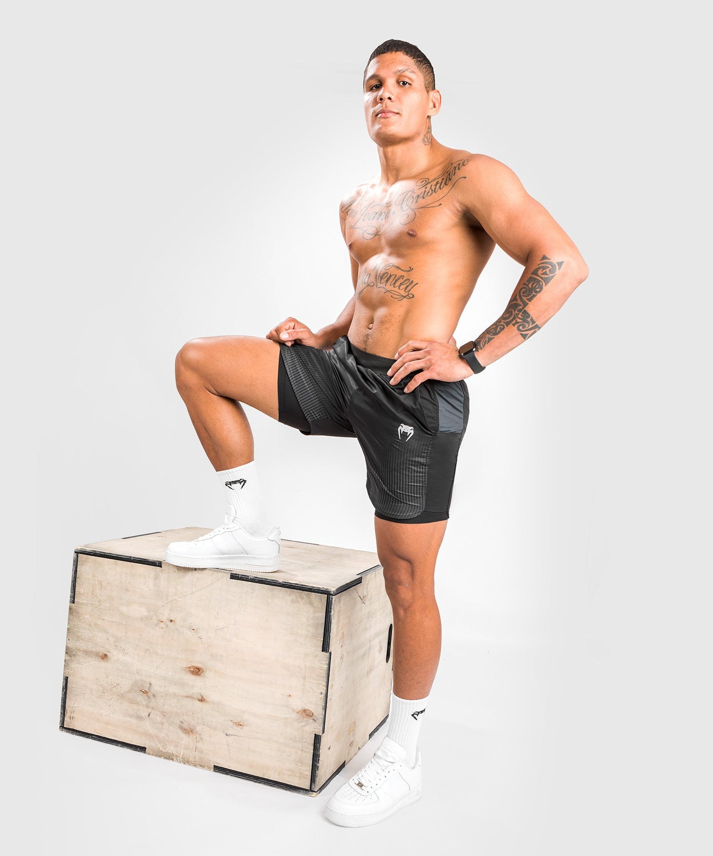 Short d'entraînement Venum Biomecha 2-en-1 - Noir/Gris