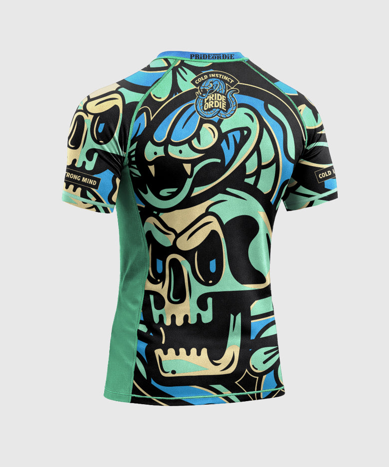 Pride Or Die Cold Instinct Short-Sleeve Rashguard - Blue