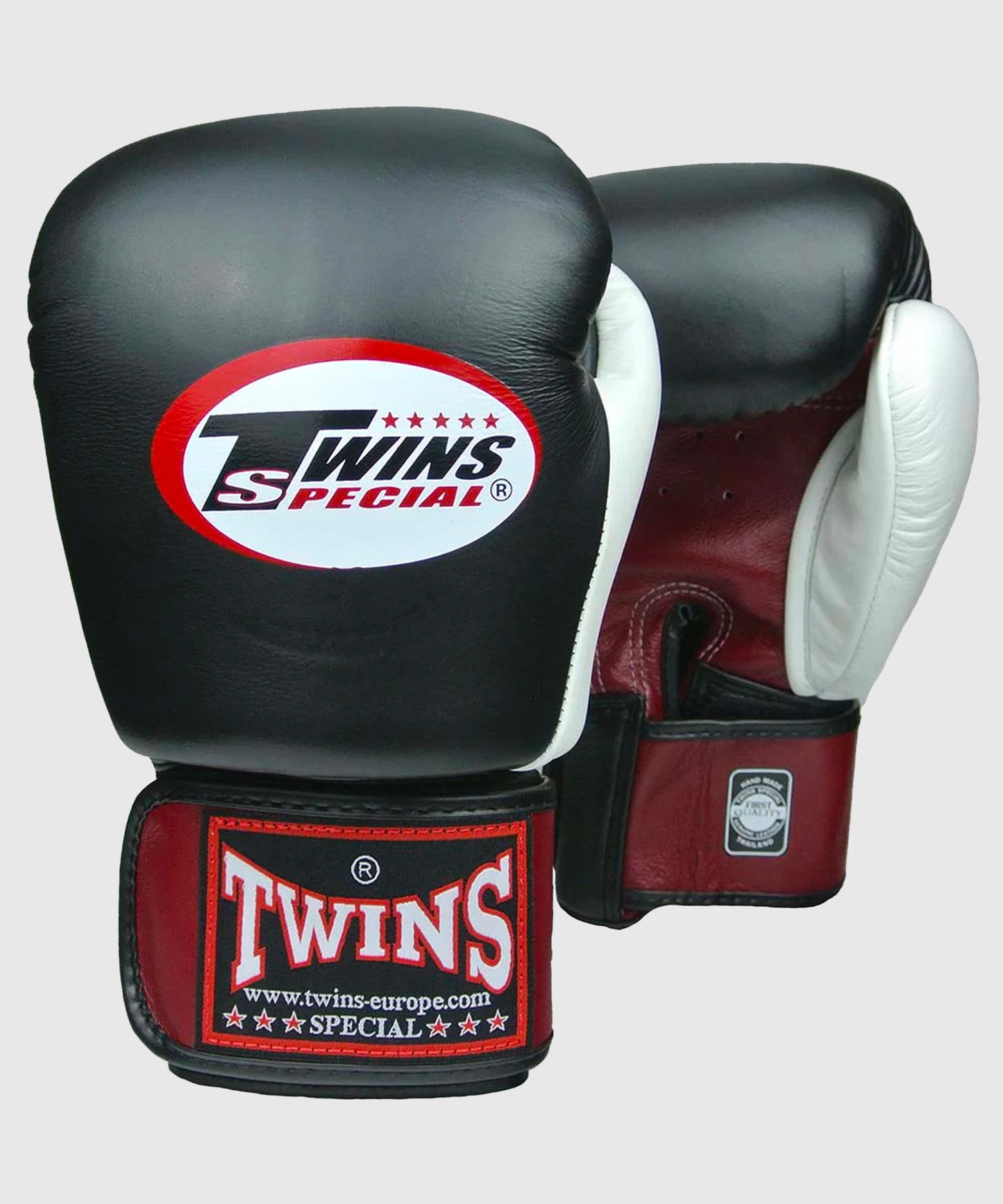 Gants de boxe Twins - Noir/Bordeaux/Blanc