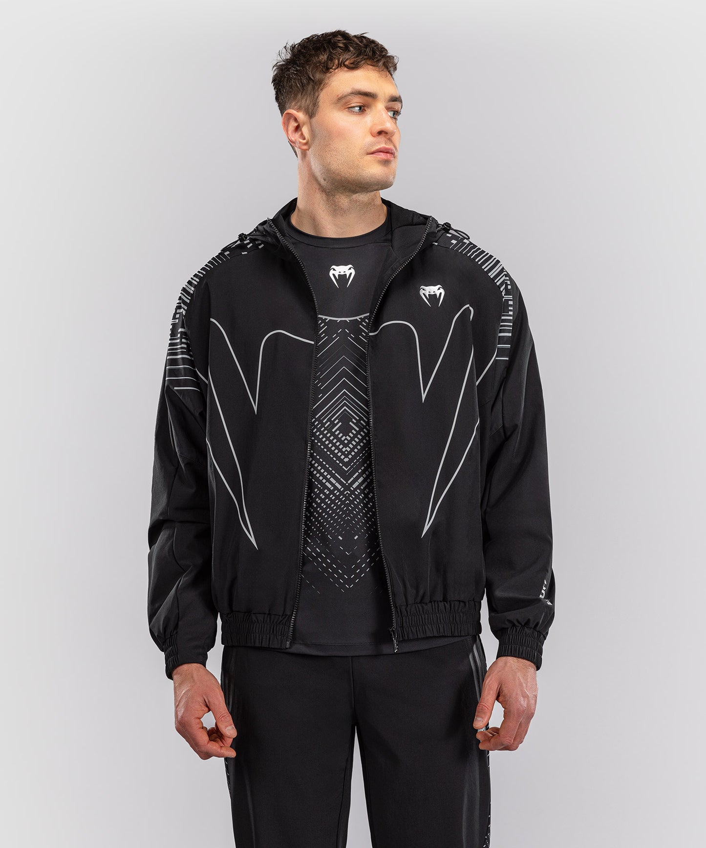 Veste de Survêtement Venum Midnight Fury – Noir/Gris/Argent