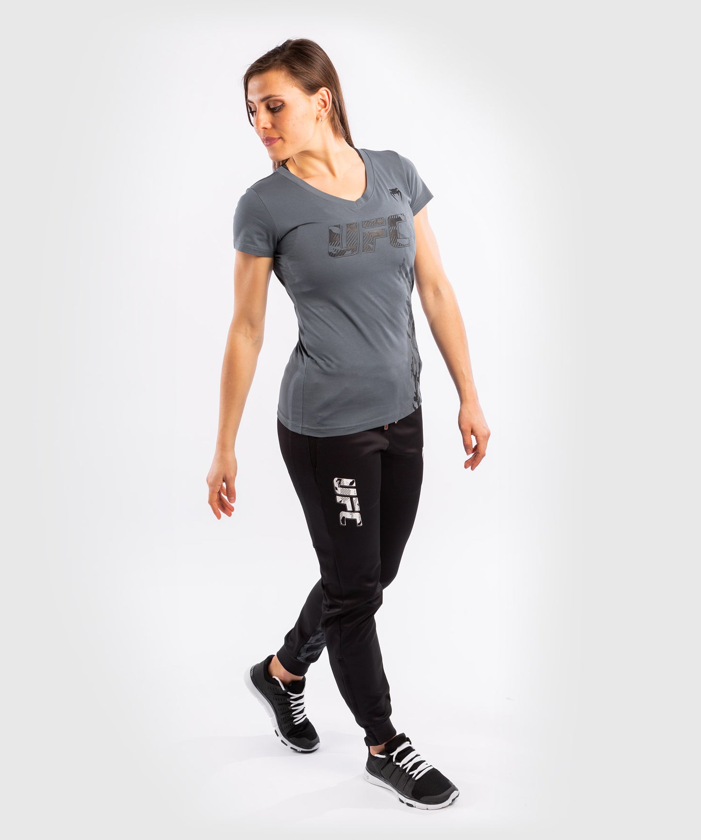 Maglia in Cotone a Maniche Corte Donna UFC Authentic Fight Week - Grigio