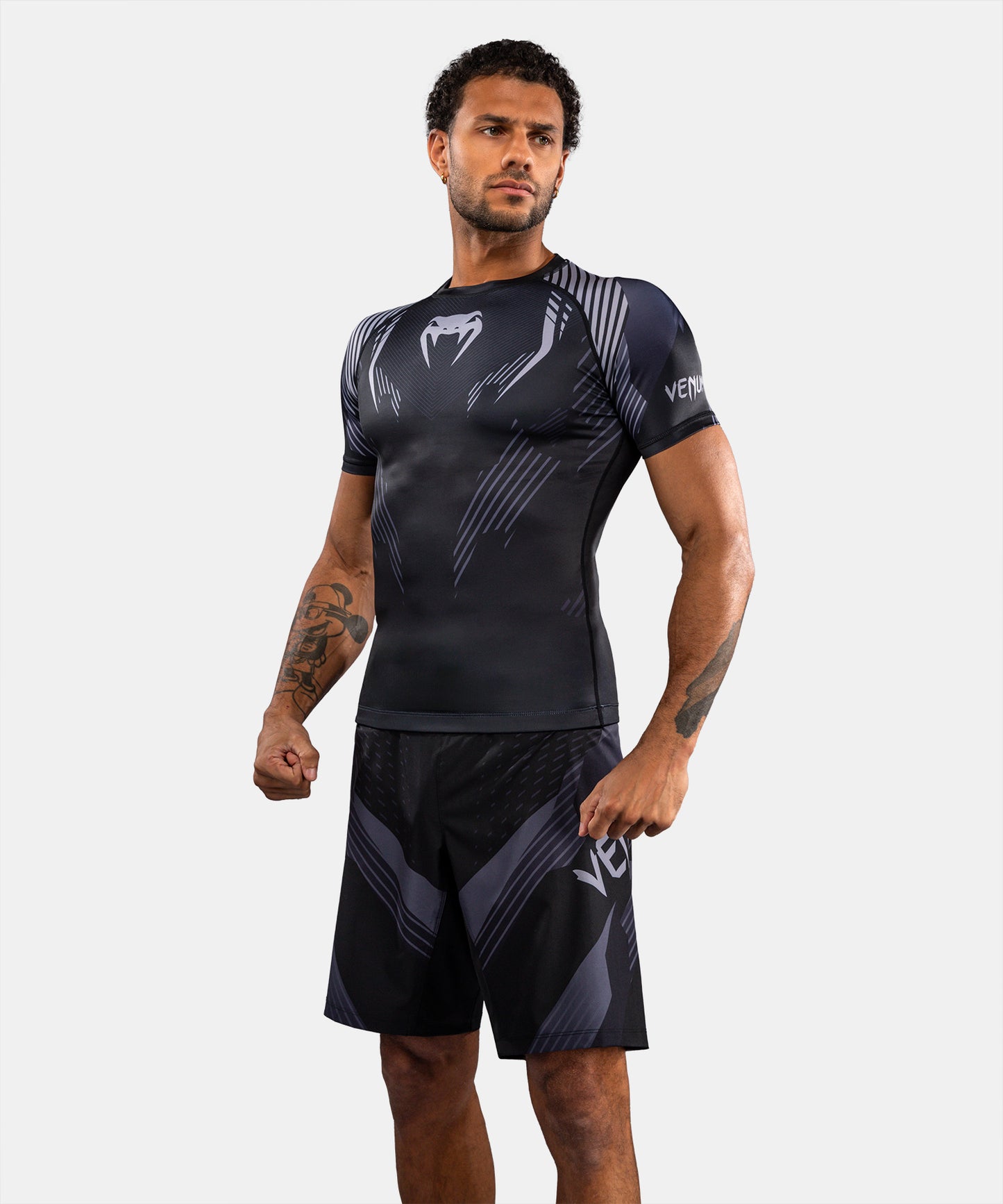 Venum No-Gi 6.0 Short Sleeve Rashguard - Black/Grey